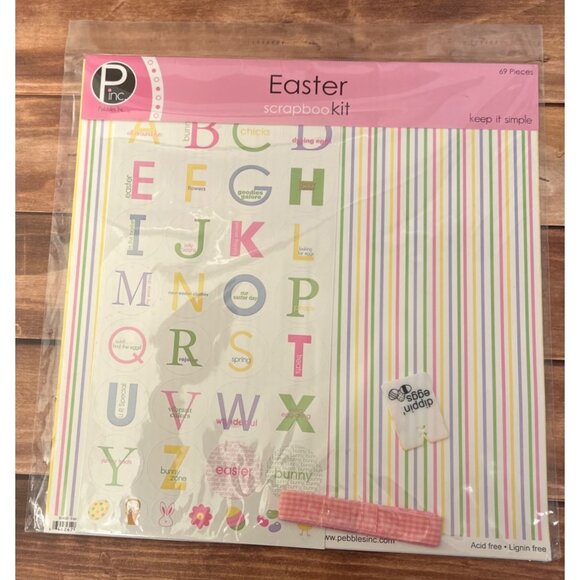 Pebbles Inc. Easter Scrapbook Kit 69 Pieces 50420 Keep it simple! - Picture 1 of 5